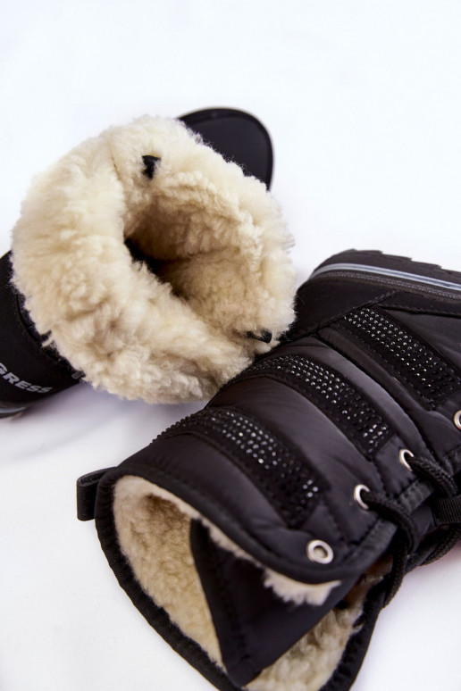 Dámské šněrovací boty do sněhu Progress PROGJ-22-134 Černé Dámské šněrovací boty do sněhu Progress PROGJ-22-134 Černé