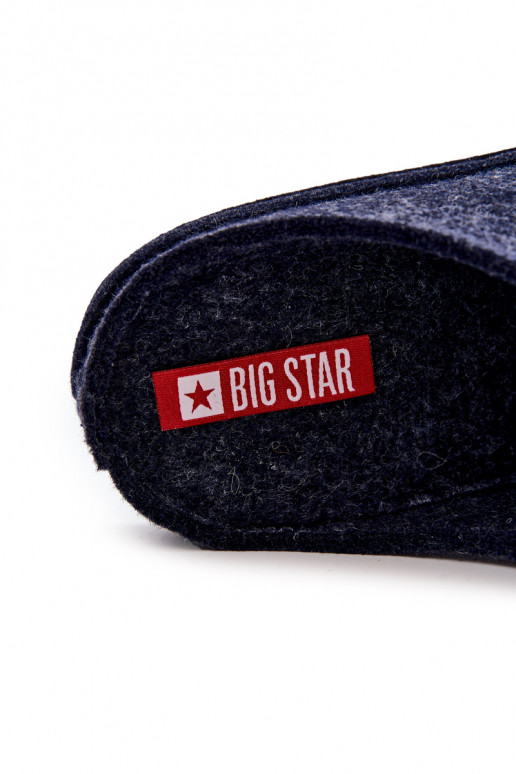 Klasické pánské pantofle Big Star KK176002 Námořnická modré Klasické pánské pantofle Big Star KK176002 Námořnická modré