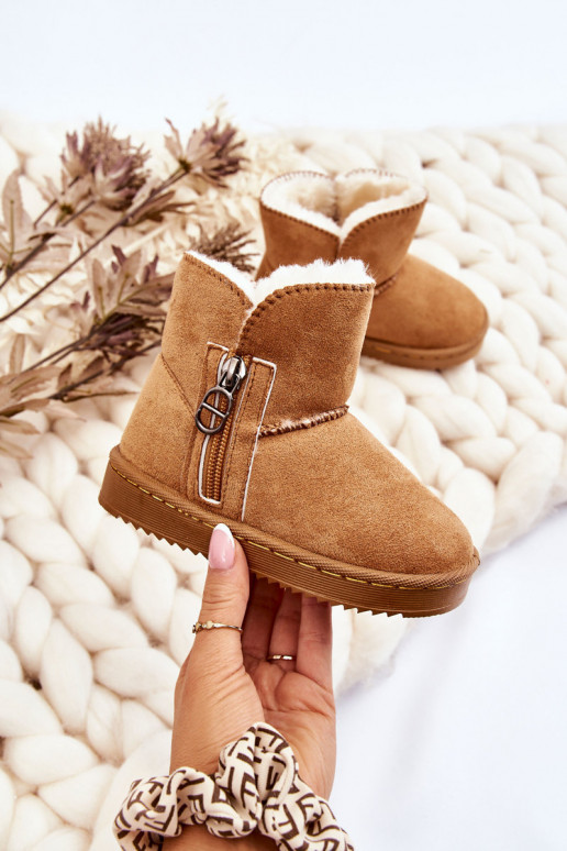 Dětské nazouvací zateplené sněhule Camel Catellie Dětské nazouvací zateplené sněhule Camel Catellie