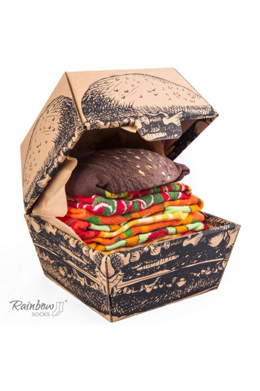 Ponožky Rainbow Socks Burger Vege 2 páry Ponožky Rainbow Socks Burger Vege 2 páry