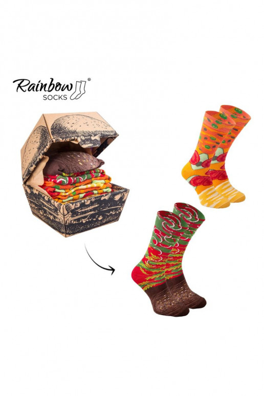 Ponožky Rainbow Socks Burger Vege 2 páry Ponožky Rainbow Socks Burger Vege 2 páry