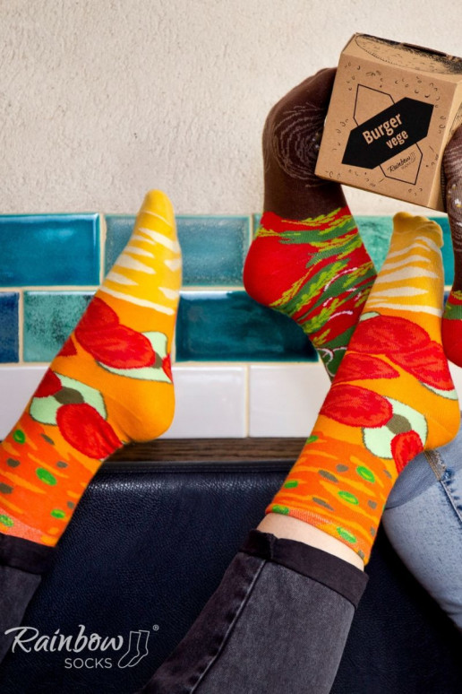 Ponožky Rainbow Socks Burger Vege 2 páry Ponožky Rainbow Socks Burger Vege 2 páry