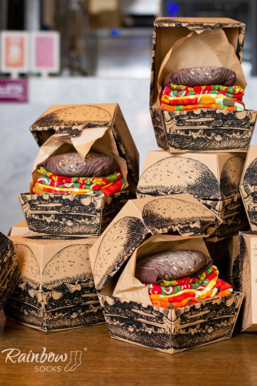 Ponožky Rainbow Socks Burger Vege 2 páry Ponožky Rainbow Socks Burger Vege 2 páry