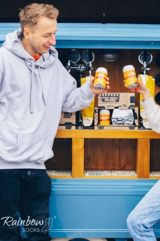 Sada Food Truck Socks Box Beer Burger 3 páry Sada Food Truck Socks Box Beer Burger 3 páry