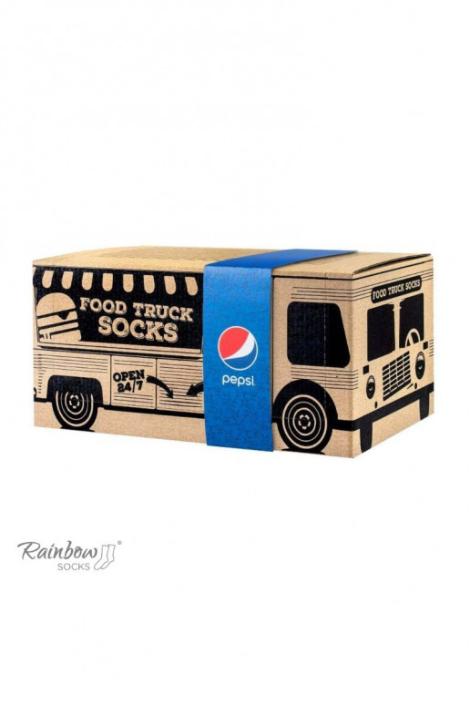 Pepsi x Rainbow ponožky Food Truck Ponožky sada 3 párů Pepsi x Rainbow ponožky Food Truck Ponožky sada 3 párů