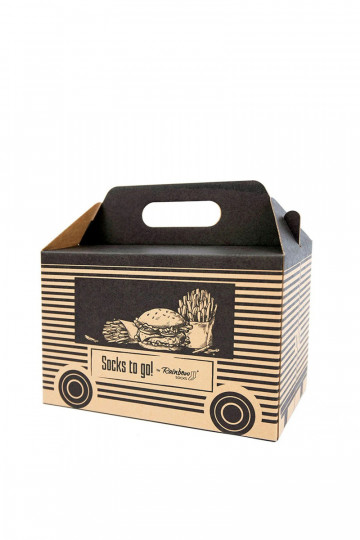 Rainbow Socks Takeaway Burger Fries 4 páry 2