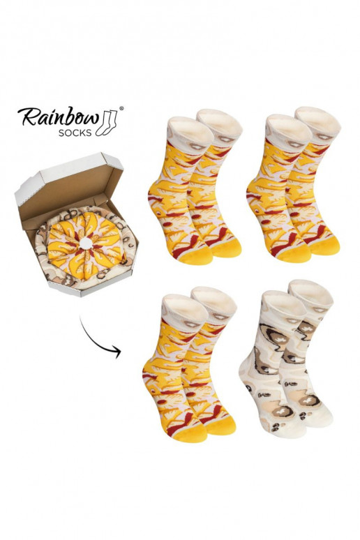 Rainbow Socks Pizza 4 páry Havajský Rainbow Socks Pizza 4 páry Havajský