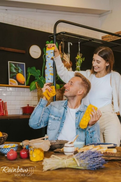 Duhové Ponožky Med Ve Sklenici 2 Párů Duhové Ponožky Med Ve Sklenici 2 Párů