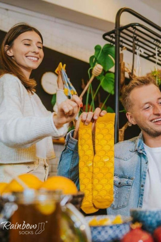 Duhové Ponožky Med Ve Sklenici 2 Párů Duhové Ponožky Med Ve Sklenici 2 Párů