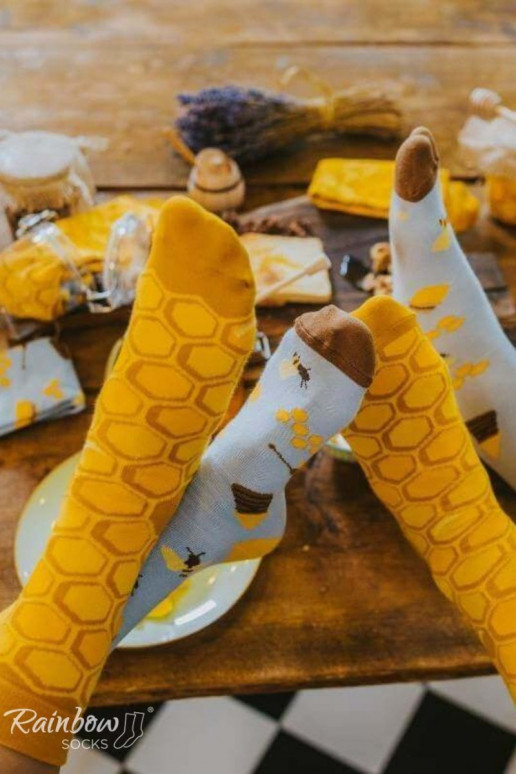 Duhové Ponožky Med Ve Sklenici 2 Párů Duhové Ponožky Med Ve Sklenici 2 Párů