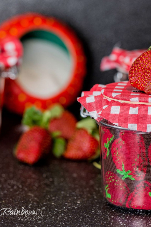 Duhové Ponožky Borůvky Jahody Ve Sklenici 2 Párů Duhové Ponožky Borůvky Jahody Ve Sklenici 2 Párů