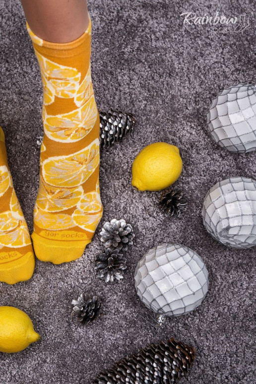 Duhové Ponožky Borůvky Citrony Mrkev Hrášek 2 Párů Duhové Ponožky Borůvky Citrony Mrkev Hrášek 2 Párů