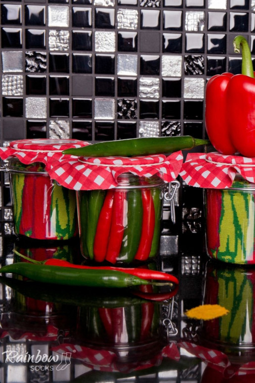 Ponožky Rainbow Socks Zelenina Ve Sklenici Chilli Papriky Hrášek S Mrkví 2 Páry Ponožky Rainbow Socks Zelenina Ve Sklenici Chilli Papriky Hrášek S Mrkví 2 Páry