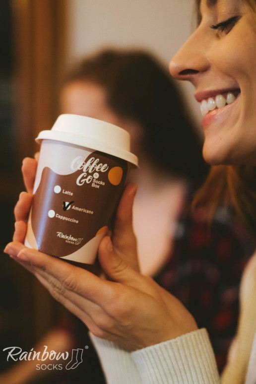 Duhové ponožky Americká káva 1 pár Duhové ponožky Americká káva 1 pár