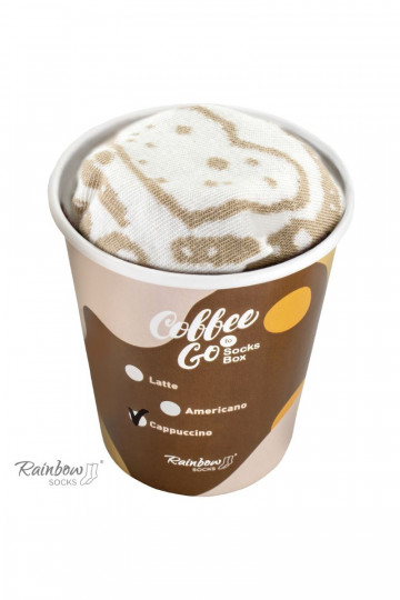 Duhové ponožky Káva Cappuccino 1 pár