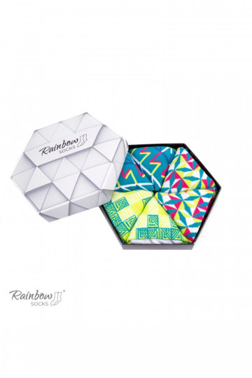 Duhové Rainbow Socks Ponožky V Geometrických Vzorech 3 Párů