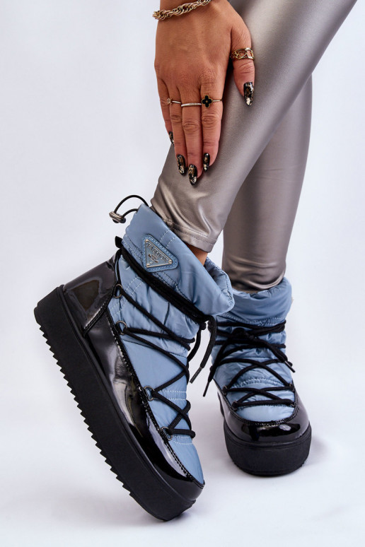 Dámské módní šněrovací boty do sněhu Modrý Carrios Dámské módní šněrovací boty do sněhu Modrý Carrios