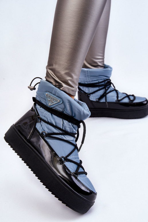 Dámské módní šněrovací boty do sněhu Modrý Carrios Dámské módní šněrovací boty do sněhu Modrý Carrios