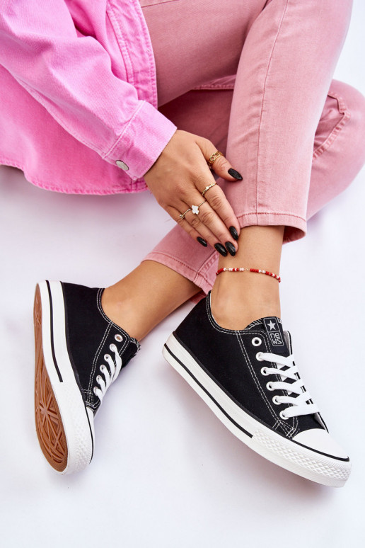 Dámské klasické tenisky černé a bílé Ecoma