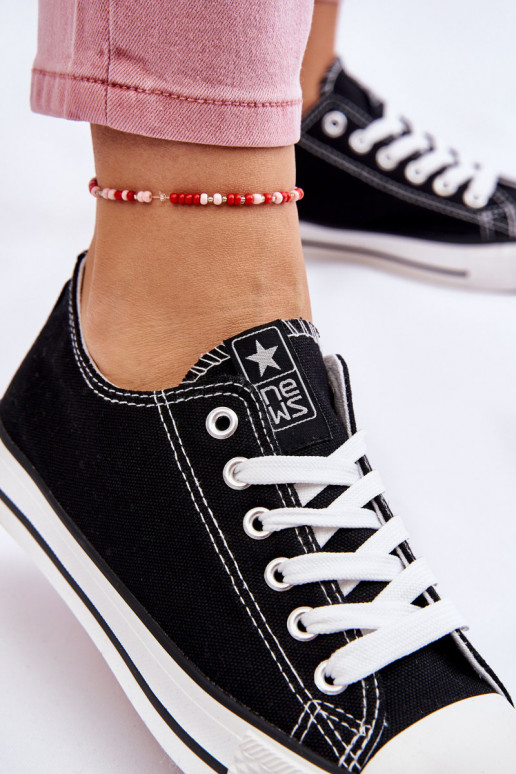 Dámské klasické tenisky černé a bílé Ecoma