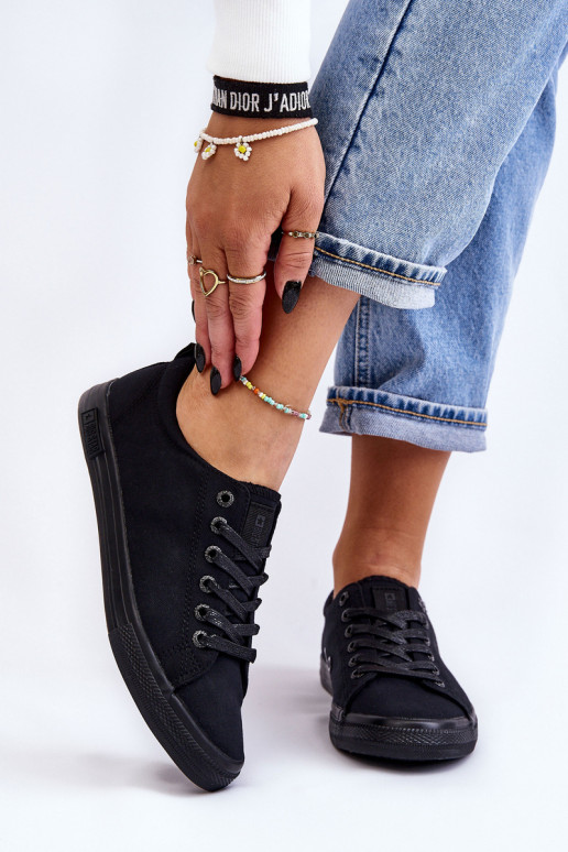 Dámské hladké nízké tenisky Big Star LL274057 Černá