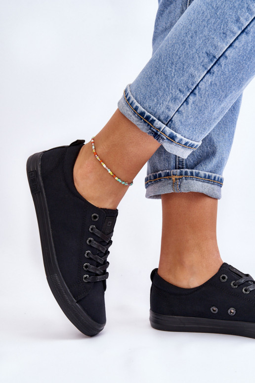 Dámské hladké nízké tenisky Big Star LL274057 Černá