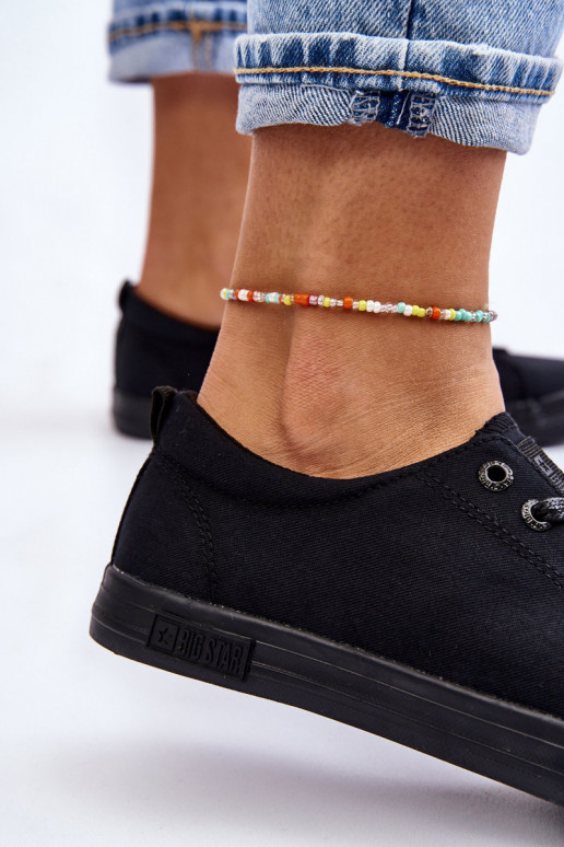 Dámské hladké nízké tenisky Big Star LL274057 Černá