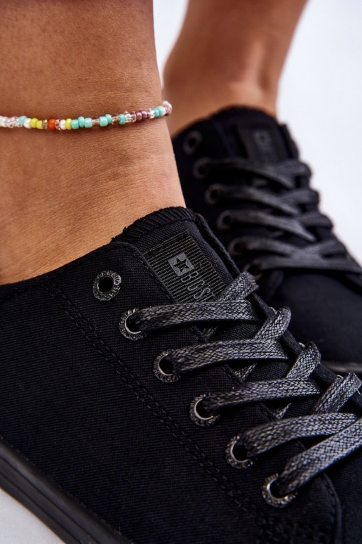 Dámské hladké nízké tenisky Big Star LL274057 Černá