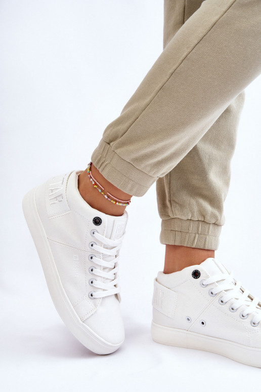 Dámské klasické vysoké tenisky Big Star LL274002 bílé