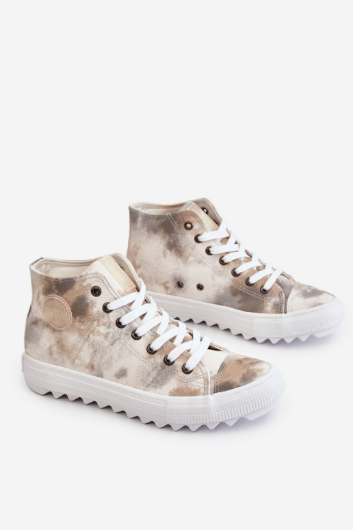 Dámské tenisky High Big Star LL274047 Bílá a zelená