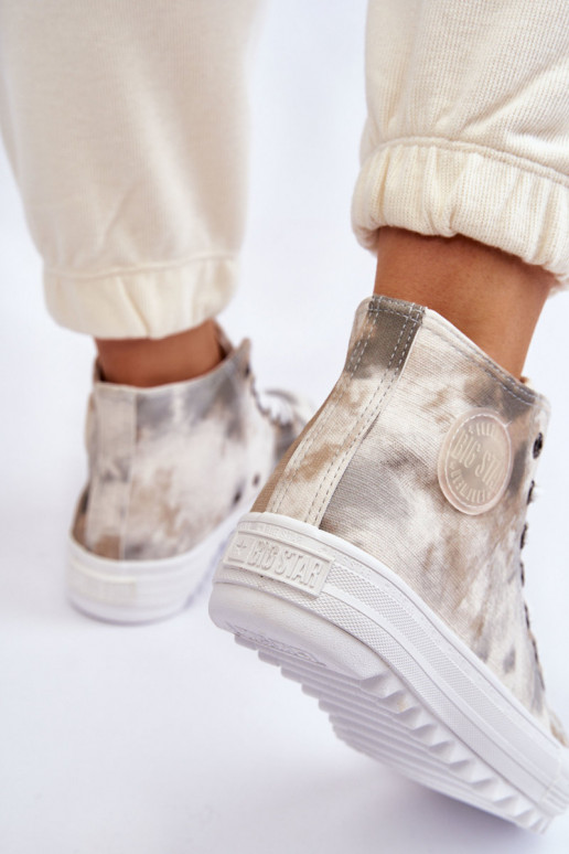 Dámské tenisky High Big Star LL274047 Bílá a zelená