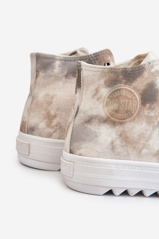 Dámské tenisky High Big Star LL274047 Bílá a zelená