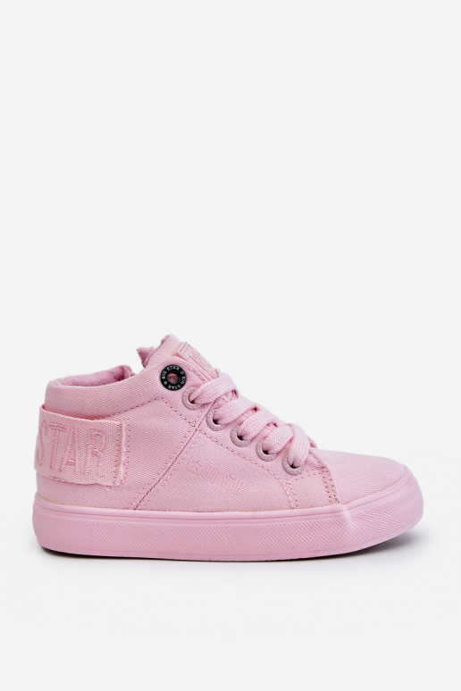 Dětské klasické vysoké tenisky Big Star LL374003 růžové Dětské klasické vysoké tenisky Big Star LL374003 růžové