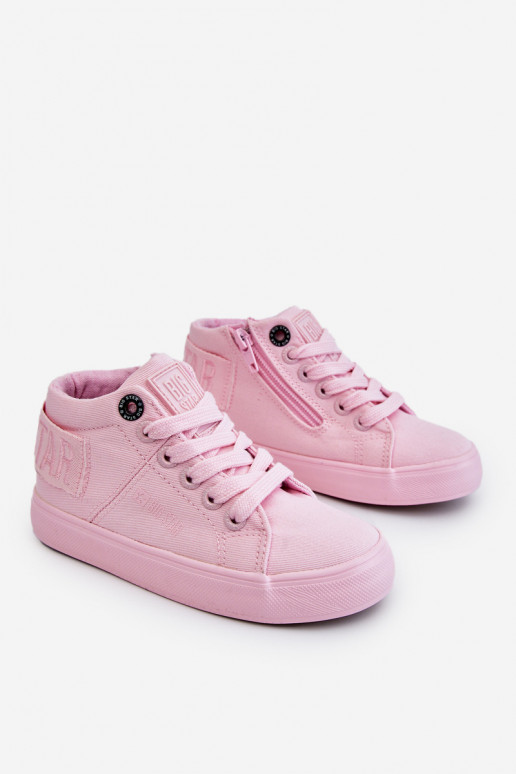 Dětské klasické vysoké tenisky Big Star LL374003 růžové Dětské klasické vysoké tenisky Big Star LL374003 růžové