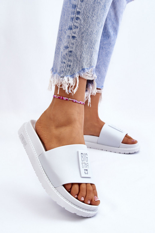 Dámské pantofle Big Star LL274428 Bílé