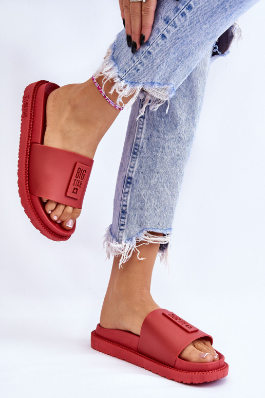 Dámské pantofle Big Star LL274430 červené