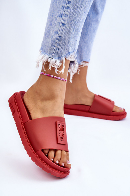 Dámské pantofle Big Star LL274430 červené