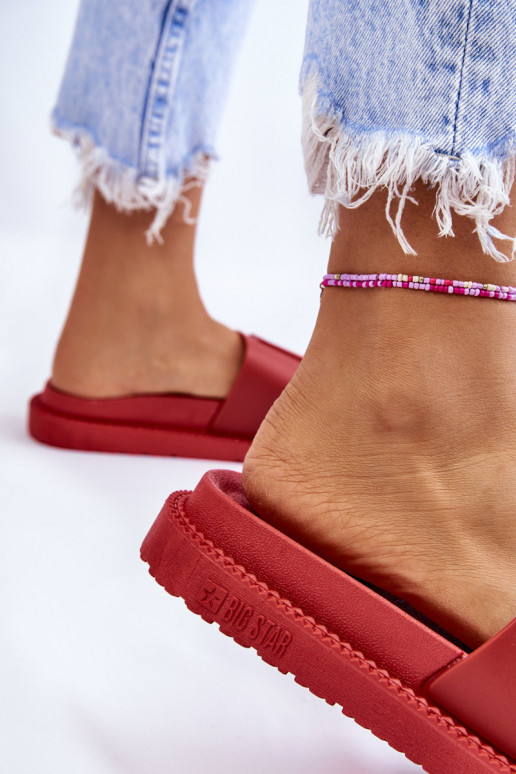 Dámské pantofle Big Star LL274430 červené