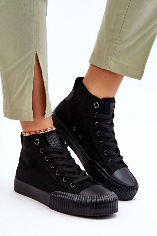 Dámské vysoké tenisky Big Star Fabric LL274444 Černé