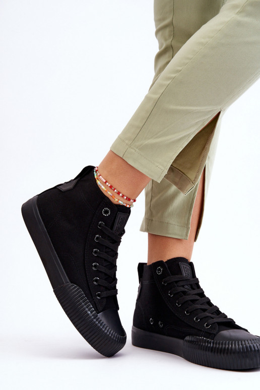 Dámské vysoké tenisky Big Star Fabric LL274444 Černé