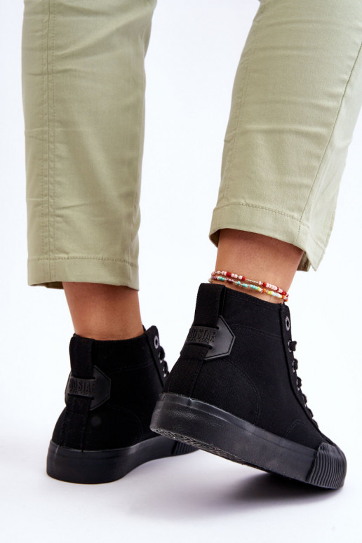 Dámské vysoké tenisky Big Star Fabric LL274444 Černé