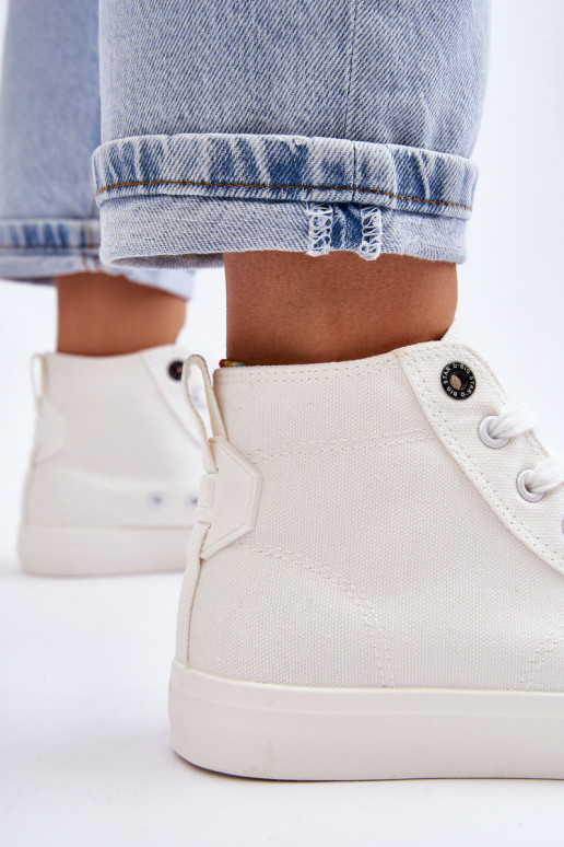 Dámské vysoké tenisky Big Star Fabric LL274445 Bílé