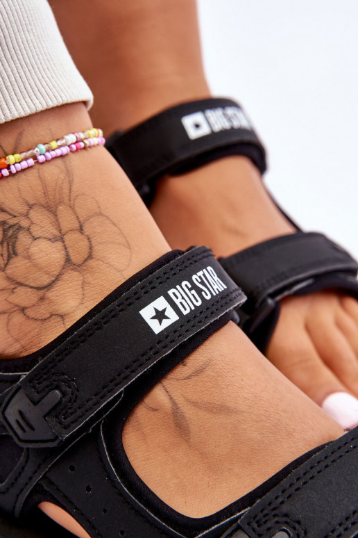 Dámské sportovní sandály na platformě Big Star LL274789 Černé