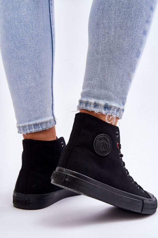 Dámské klasické vysoké tenisky Big Star T274033 Černé