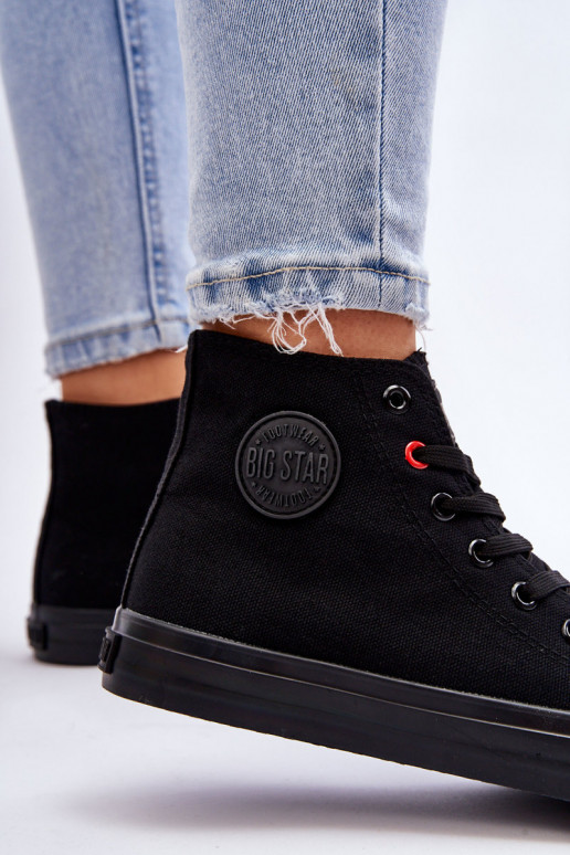 Dámské klasické vysoké tenisky Big Star T274033 Černé