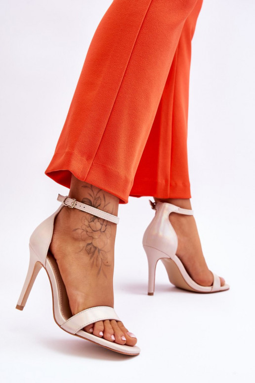 Módní sandály Beige Holographic béžové Rayden