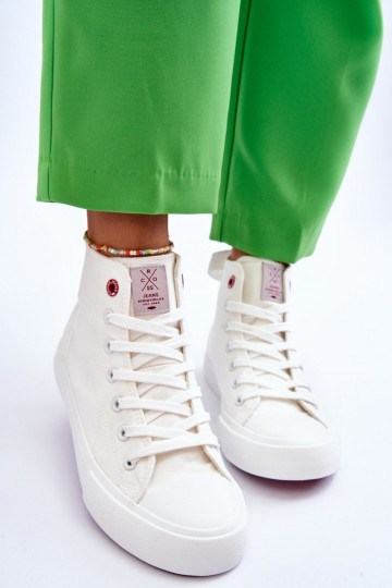 Dámské klasické vysoké tenisky Cross Jeans LL2R4086C Bílé 2