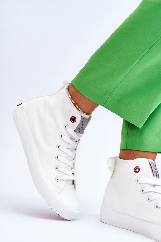 Dámské klasické vysoké tenisky Cross Jeans LL2R4086C Bílé