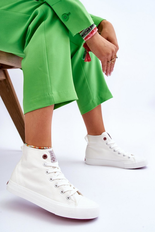 Dámské klasické vysoké tenisky Cross Jeans LL2R4086C Bílé