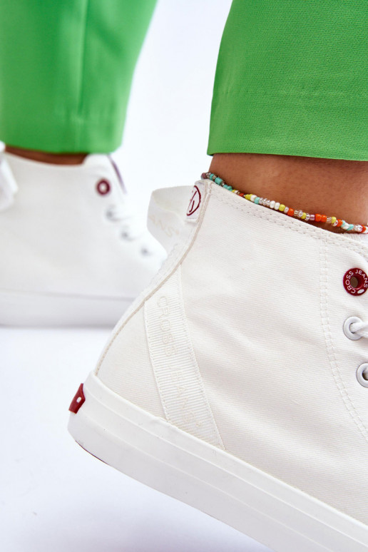 Dámské klasické vysoké tenisky Cross Jeans LL2R4086C Bílé